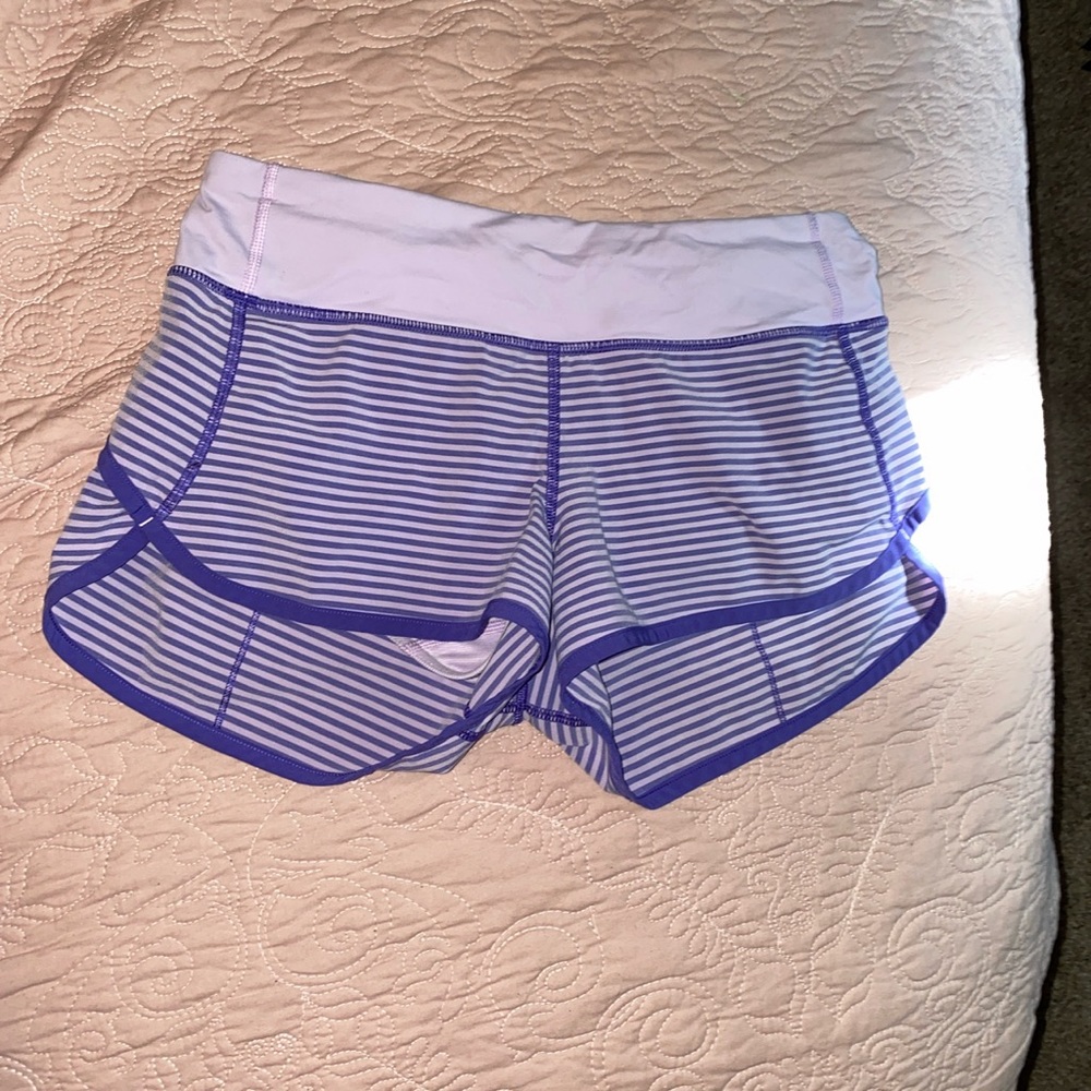 Lululemon purple striped shorts